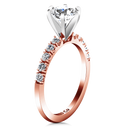 Pave Diamond Engagement Ring Grace 14K Rose Gold