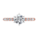 Pave Diamond Engagement Ring Grace 14K Rose Gold