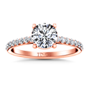 Pave Diamond Engagement Ring Yvette 14K Rose Gold
