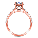 Pave Diamond Engagement Ring Yvette 14K Rose Gold