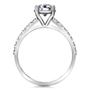 Round Diamond Pave Engagement Ring Yvette 14K White Gold