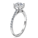 Round Diamond Pave Engagement Ring Yvette 14K White Gold