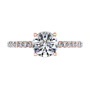 Pave Diamond Engagement Ring Yvette 14K Rose Gold