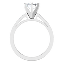 Round Diamond Pave Engagement Ring Calla 14K White Gold