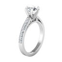 Round Diamond Pave Engagement Ring Calla 14K White Gold