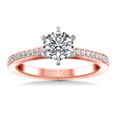Pave Diamond Engagement Ring Ashley 14K Rose Gold