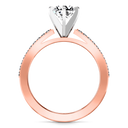 Pave Diamond Engagement Ring Ashley 14K Rose Gold