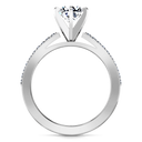 Round Diamond Pave Engagement Ring Ashley 14K White Gold