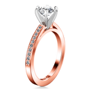 Pave Diamond Engagement Ring Ashley 14K Rose Gold