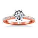Pave Diamond Engagement Ring Juliette 14K Rose Gold