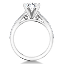 Round Diamond Pave Engagement Ring Juliette 14K White Gold