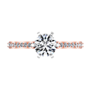 Pave Diamond Engagement Ring Juliette 14K Rose Gold