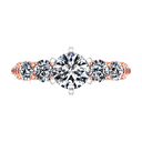 Pave Diamond Engagement Ring Regal 14K Rose Gold