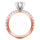 Pave Diamond Engagement Ring Lauren 14K Rose Gold