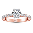 Pave Diamond Engagement Ring Lauren 14K Rose Gold