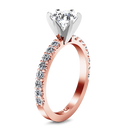 Pave Diamond Engagement Ring Lauren 14K Rose Gold