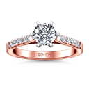 Pave Diamond Engagement Ring Beth 14K Rose Gold