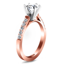 Pave Diamond Engagement Ring Beth 14K Rose Gold