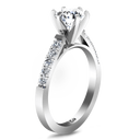 Pave Engagement Ring Beth 14K White Gold