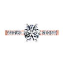 Pave Diamond Engagement Ring Lauren 14K Rose Gold
