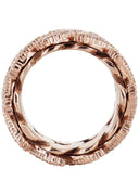 14K Rose Gold Diamond Cuban Link Ring | 20 Grams | 4.00 Carats