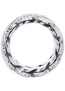 14K Rose And White Gold Diamond Cuban Link Ring | 20.11 Grams | 4.07 Carats