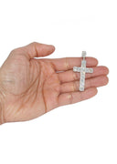 14K Yellow Gold Cross Diamond Pendant & Cuban Chain | 8.99 Carats