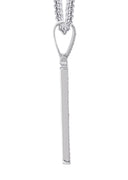 14K White Gold Dog Tag Diamond Pendant & Franco Chain | 10.8 Carats