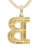 Diamond 10K Yellow Gold Letter "B" Necklace | Appx. 14.6 Grams
