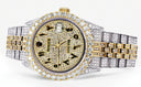 Iced Out Rolex Datejust 36 MM | Two Tone | 10 Carats of Diamonds | Full Diamond Arabic Diamond Dial