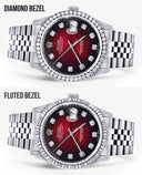 Rolex Datejust Watch | 16200  | 36MM | Red Dial | Jubilee Band | Stainless Steel