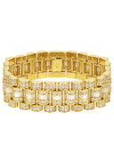 Baguette Presidential Bracelet Gold Plated