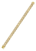 Gold Plated Iced Out Square Cluster Bracelet