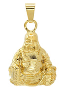 Mens Gold Plated Buddha Pendant | 22.3 Grams
