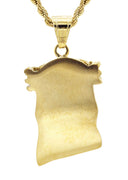 Mens Gold Plated Rope Chain & Jesus Piece Chain | Appx. 32.8 Grams