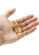 Mens Gold Plated Jesus Head Pendant | 24.8 Grams