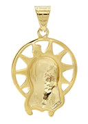 Mens Gold Plated Jesus Head Pendant | 12 Grams