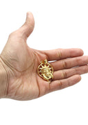Mens Gold Plated Jesus Head Pendant | 12 Grams