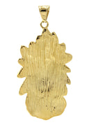 Mens Gold Plated Chief Head Pendant | 26.6 Grams