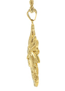 Mens Gold Plated Rope Chain & Chief Head Pendant | Appx. 34.6 Grams