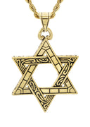 Mens Gold Plated Rope Chain & Star of David Pendant | Appx. 23 Grams