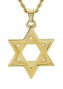 Mens Gold Plated Rope Chain & Star of David Pendant | Appx. 23 Grams