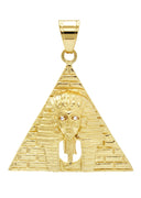 Mens Gold Plated Pharaoh Pendant | 13 Grams