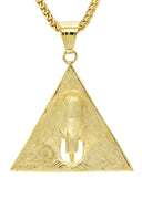 Mens Gold Plated Franco Chain & Pharaoh Pendant | Appx. 21 Grams