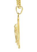 Mens Gold Plated Franco Chain & Pharaoh Pendant | Appx. 21 Grams