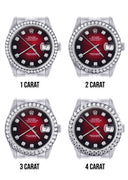 New Style | Hidden Clasp | Rolex Datejust Watch | 36Mm | Red Dial | Jubilee Band