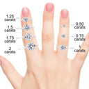 Three Stone Diamond Engagement Ring Classic 14K Yellow Gold