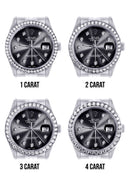 Diamond Rolex Datejust  Watch | 36Mm | Dark Grey Diamond Dial | Jubilee Band