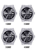 New Style | Hidden Clasp | Diamond Rolex Datejust Watch | 36Mm | Graphite Diamond Dial | Jubilee Band
