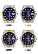 New Style | Hidden Clasp | Diamond Gold Rolex Watch For Men | 36Mm | Blue Dial | Jubilee Band